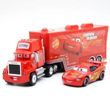 Imagem de Disney Pixar Carros Relâmpago McQueen WGP + Caminhão Mack 95