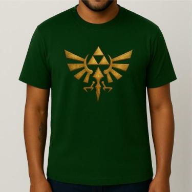 Imagem de Camiseta ZELDA TRIFORCE Tradicional, P, Marinho