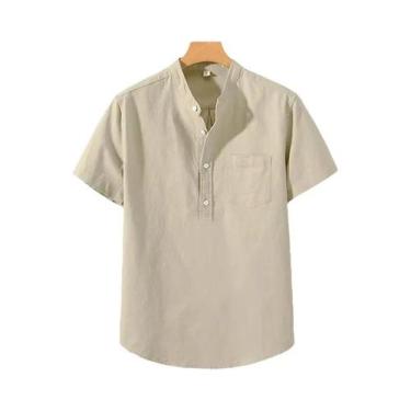 Imagem de Camiseta De Algodão Juvenil De Verão, Cor Sólida, Manga Curta, Respirá