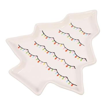 Imagem de Bandeja de árvore de Natal Bandeja de servidor Frutas Doces Sushi Doces Prato de Cerâmica Bandeja de Servir Bandeja de Prato de Sushi Bandeja de Cerâmica Prato de Servir Comida Bandeja de Lanche de Ce