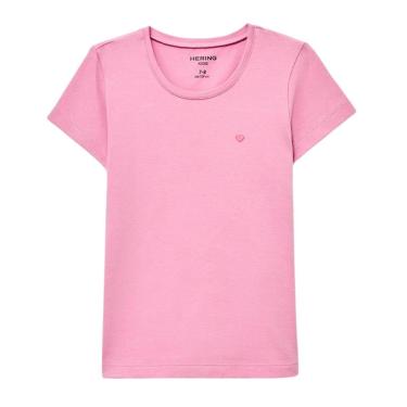 Imagem de Blusa Infantil Hering Básica Com Bordado Coração Menina-Feminino