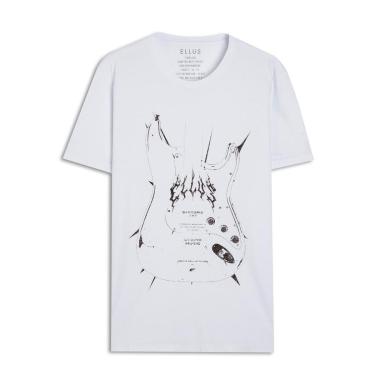 Imagem de Camiseta Ellus Fine Dystopic Art Guitar Classic  Branca-Masculino
