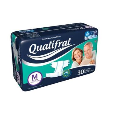 Imagem de Fralda Geriátrica Qualifral Econômico M 30 Unidades