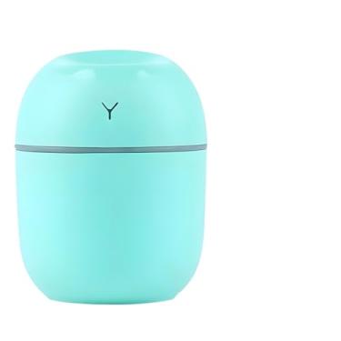 Imagem de Difusor de aromas em formato de ovo, composto por duas peças, umidificador de ar com luz LED e purificador de ar doméstico.(verde,1)