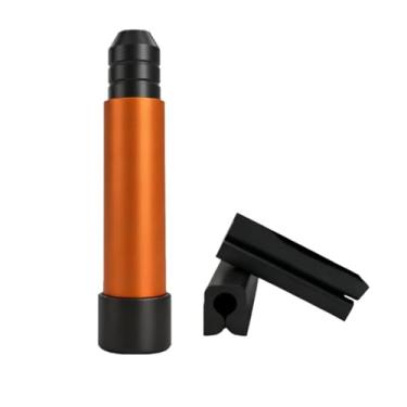 Imagem de Protetor de popa, suporte de motor de popa com 2 clipes estabilizadores de cilindros de direção, inclinação de 2 ram, acessórios para barcos pontão (laranja) e vermelho)