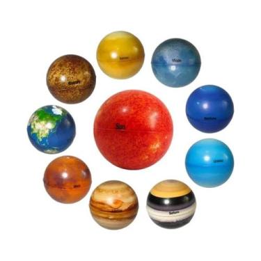 Imagem de Bola Antiestresse Do Sistema Solar 10pcs Planetas Bola Espacial Para C