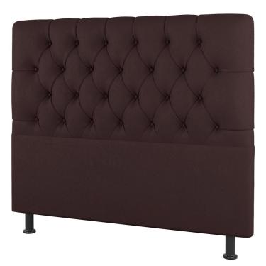 Imagem de Cabeceira Cama Box Casal Queen Size Nice 160cm Suede Marrom - Desk Design