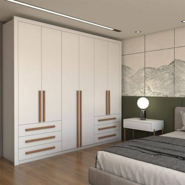 Imagem de Guarda-Roupa Casal Nobile Plus 6 Portas 6 Gavetas Branco - Panorama Móveis