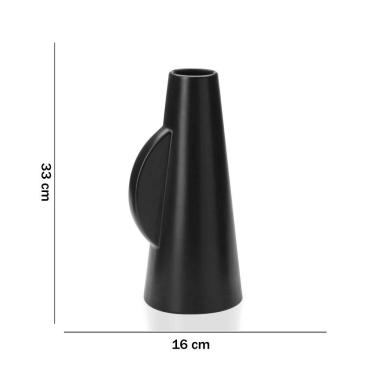 Imagem de Vaso Em Cerâmica Preto 33x16
