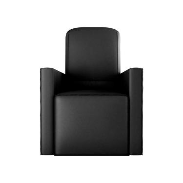 Imagem de Poltrona De Amamentação Com Balaço E Puff Premium Annecy Matrix Sintetico Preto