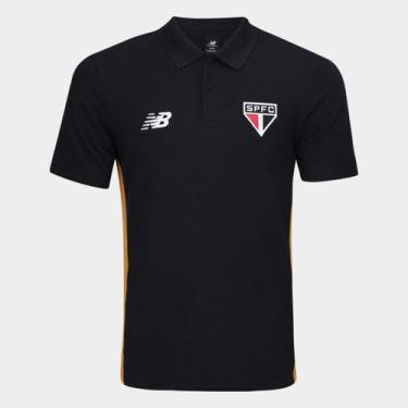 Imagem de Camisa Polo São Paulo Viagem 26/27 New Balance Masculino, Preto, G