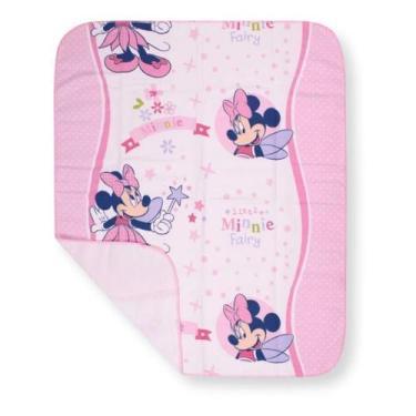 Imagem de Cobertor Bebê Berço Minnie 70X90Cm Crochê Minasrey Enxoval