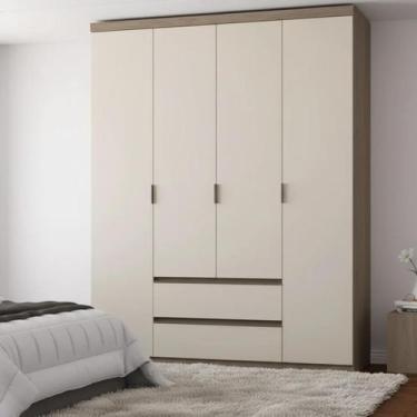 Imagem de Guarda-roupa 4 Portas 2 Gavetas 100% MDF 168cm X 230cm Nobre - THB Móv