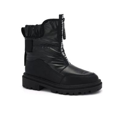 Imagem de Bota Ramarim Tratorado Salto Grosso Ziper Feminino 2561134 Preto, 38, 
