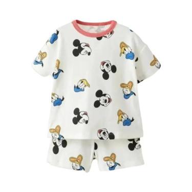 Imagem de Conjunto De 2 Peças Com Estampa Disney Mickey Minnie Para Crianças, Ca