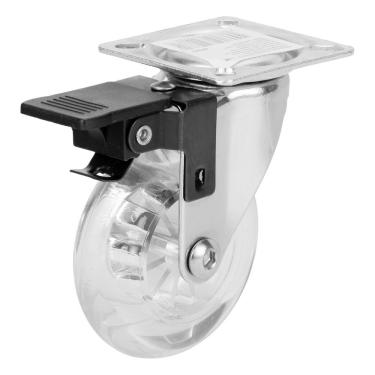 Imagem de Rodízio Gel Giratório Com Freio 3 Pol 75mm 55kg 1pc Mtx
