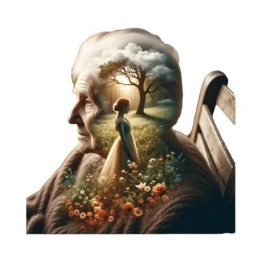 Imagem de Kit De Pintura Diamante Retrato Feminino Cadeira Flor Paisagem Mosaico