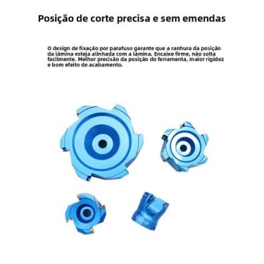 Imagem de Liga de alumínio de aviação ângulo de 90 graus multi lâmina fresa de l