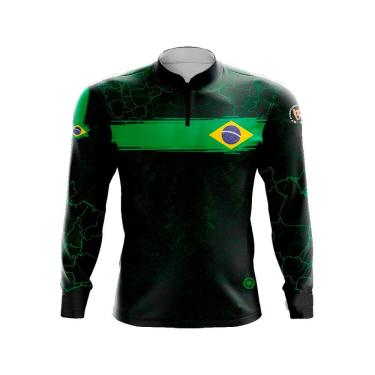 Imagem de Camiseta By Aventura Manga Longa Fator Proteção Solar UV30+ Brasil Amarela
