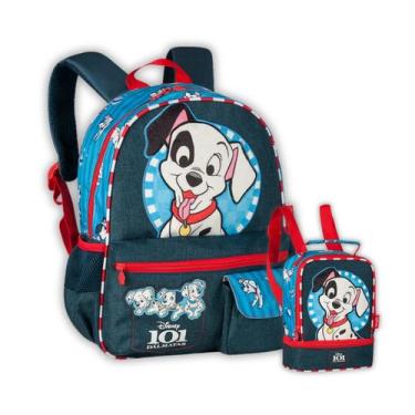 Imagem de Kit Mochila Costas 101 Dálmatas Lancheira Mochilinha Térmica - 101 Dal