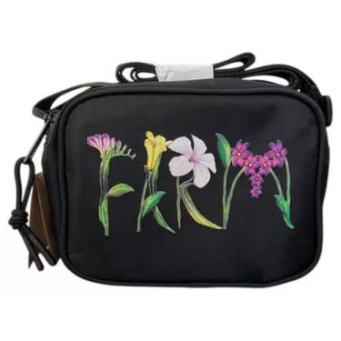 Imagem de Bolsa Farm Chamego Romance Em Flor Preto