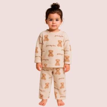 Imagem de Pijama Juvenil Quentinho Com Calça Estampada Blue-Feminino