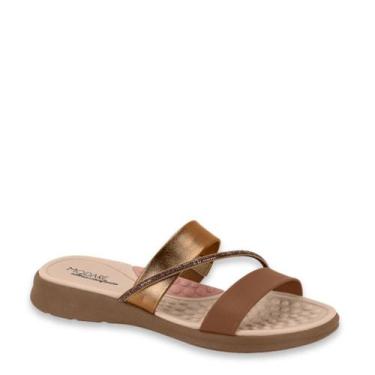 Imagem de Sandália Feminino Baixo Conforto Ortopédico Modare 7174.115, Bronze, A
