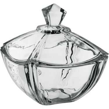 Imagem de Potiche Bomboniere Baleiro Quadrado Home&co Tampa Vidro 9x18 - HOME & 