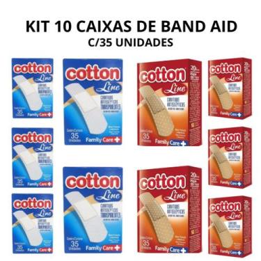 Imagem de Curativo Band-Aid Family Care kit 10 caixa C/35 Unidades Escolha a Cor