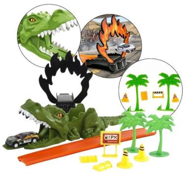 Imagem de Brinquedo Pista Lançadora De Carrinho Com Rampa E Salto De Fogo Tubarã