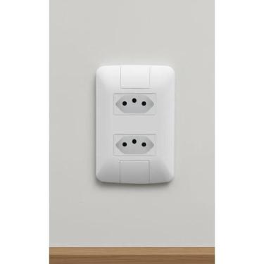 Imagem de 2x 5 Tomadas Dupla 2p+t 10a Branca - Kit Prático - Congratulations Sto