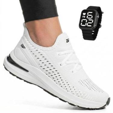 Imagem de Tênis Feminino Esportivo Para Caminhada e Academia BF Shoes + Relógio Digital-Feminino