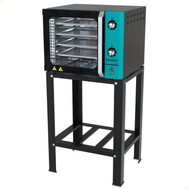 Imagem de Forno Industrial Convector Venâncio Elétrico Smart Basic Azul 4 Esteira 220v C/ Cavalet...