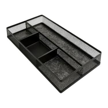 Imagem de Organizadores Mesa Escritório Porta Cartas Papéis Aramado Caneta Lápis