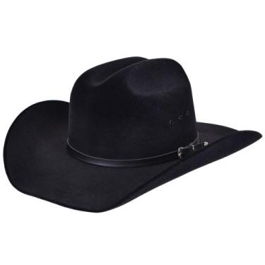 Imagem de CHAPEU RODEIO COUNTRY SERTANEJO COWBOY MASCULINO COWGIRL PRETO com ban