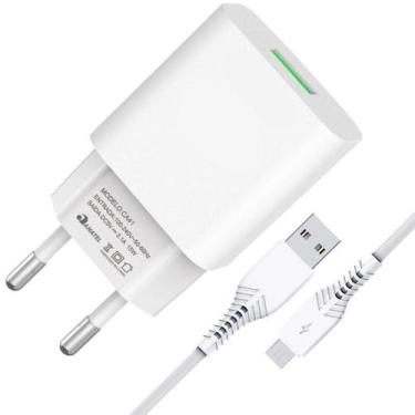 Imagem de Carregador Compatível Samsung Galaxy Turbo 2.1a Tipo C A20 A21 A30 A50