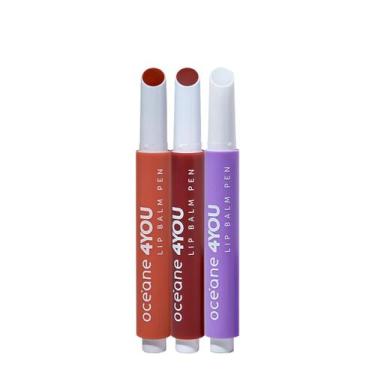 Imagem de Kit Océane 4you Lip Balm Coral Berry e Clear Hidratante Labial (3 prod
