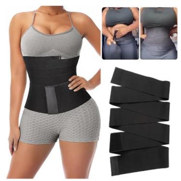Imagem de Cinta Modeladora Cintura INVISÍVEL Faixa Queima Gordura 5Mts - Drop Ri