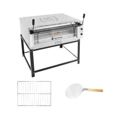 Imagem de Forno Elétrico Industrial Refratária Roma Inox Feri110 220v + 1 Grade Extra + Pá Pizza...