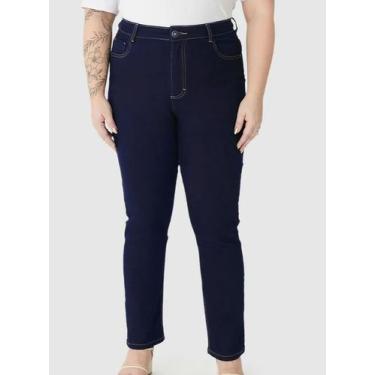 Imagem de Calça Jeans Skinny Malwee 1000129461 Feminina Plus Size Cintura Média 