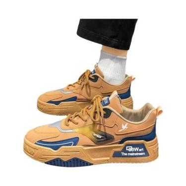 Imagem de Tênis Masculino De Couro Para Skate 2024 Outono Casual Esportivo Cano 