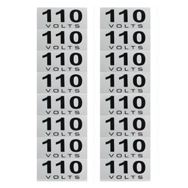 Imagem de 112 Placas Adesiva De Sinalização 110v P/ Tomada Sinalize