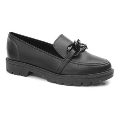 Imagem de Mocassim Beira Rio Sapato Fechado Corrente Feminino 4283.105, Preto, P