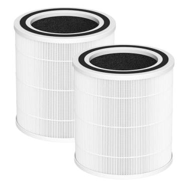 Imagem de Pacote com 2 Filtros de Substituição Purivortex AC400 para Purificador de Ar, Tecnologia HEPA Verdadeira 3 em 1, Alta Eficiência, Branco