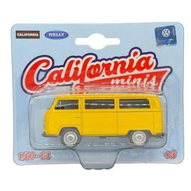 Imagem de Carrinho Miniatura Volkswagen Kombi Amarela 1:64 California - Californ