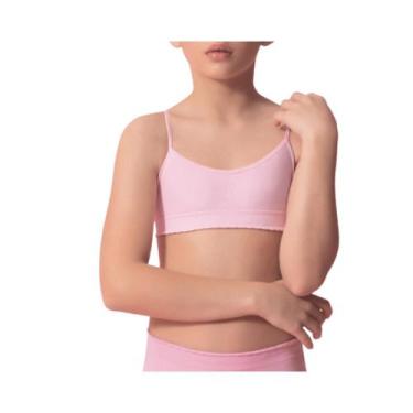 Imagem de Sutiã Infantil Selene Algodão Meninas, Rosa, Claro, GG