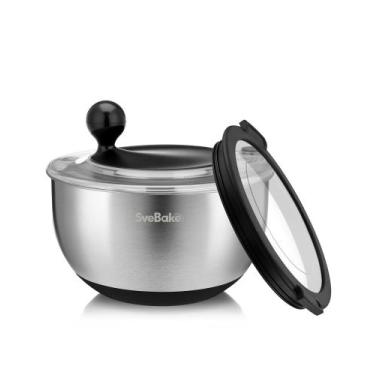 Imagem de Centrífuga para Salada SveBake 5,3 qt em Aço Inoxidável, Livre de BPA