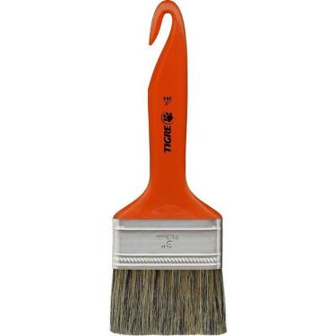 Imagem de Trincha de Pintura 695 Média Cerda Gris 3 Polegadas Pacote com 12 Unidades Laranja Tigre