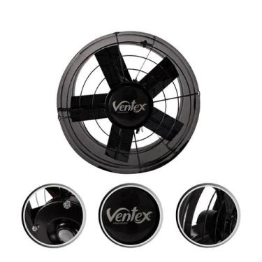 Imagem de Exaustor Ventilador Parede Preto Ventex 30cm Bivolt Alta Vazão Silenci