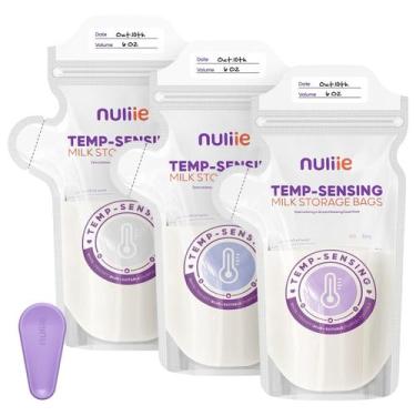 Imagem de Bolsas para armazenamento de leite materno Nuliie 180 ml com sensor de